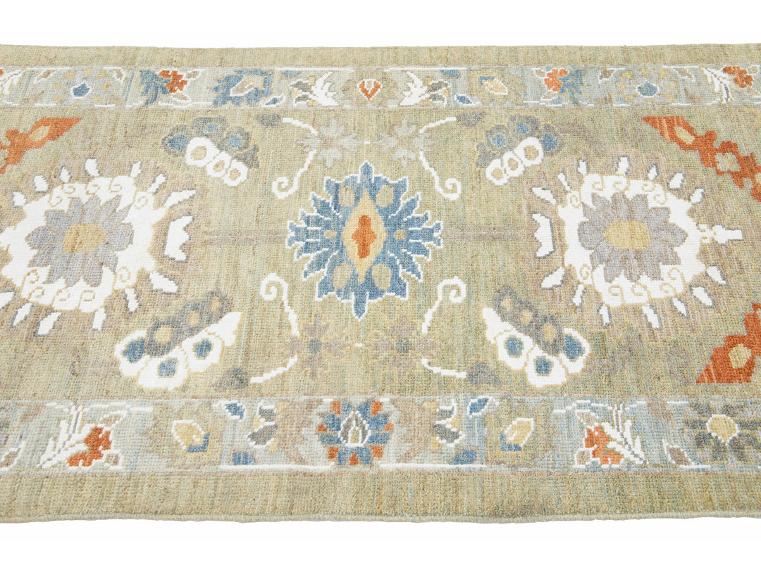 Modern Sultanabad Wool Runner 3 X 20