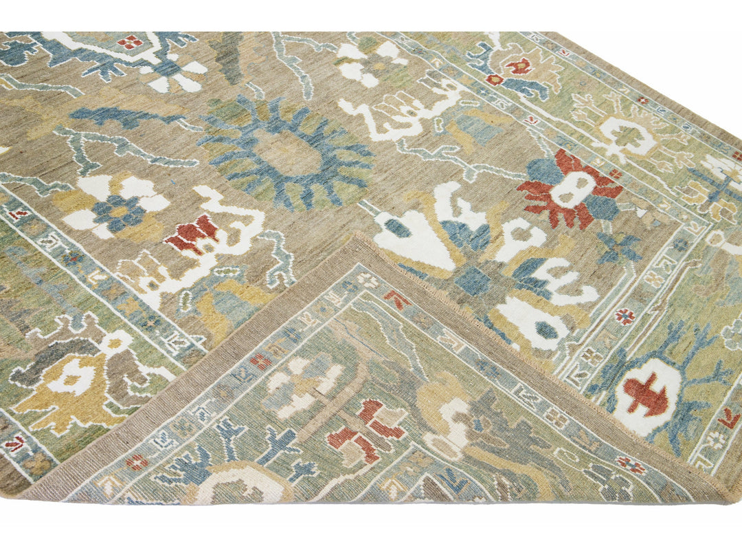Modern Sultanabad Wool Runner 7 X 24