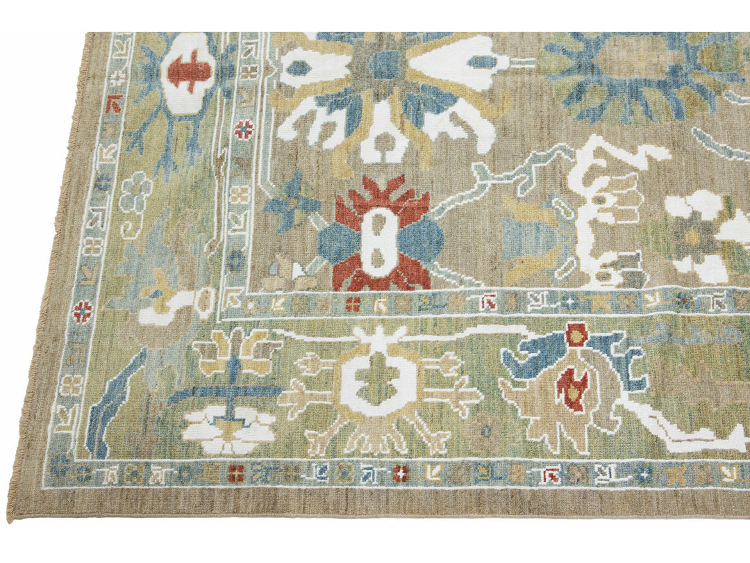 Modern Sultanabad Wool Runner 7 X 24