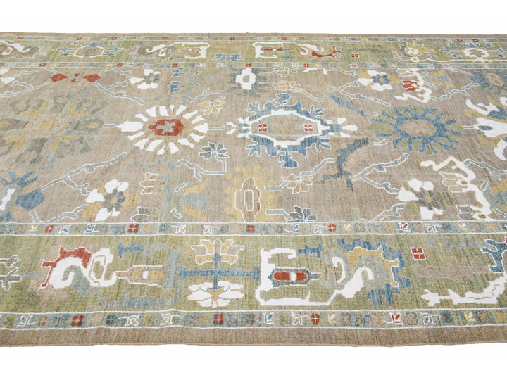 Modern Sultanabad Wool Runner 7 X 24