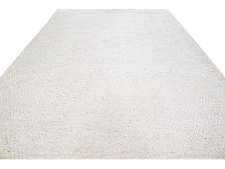 Modern Moroccan Wool Rug 10 X 14