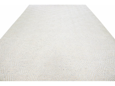 Modern Moroccan Wool Rug 10 X 14