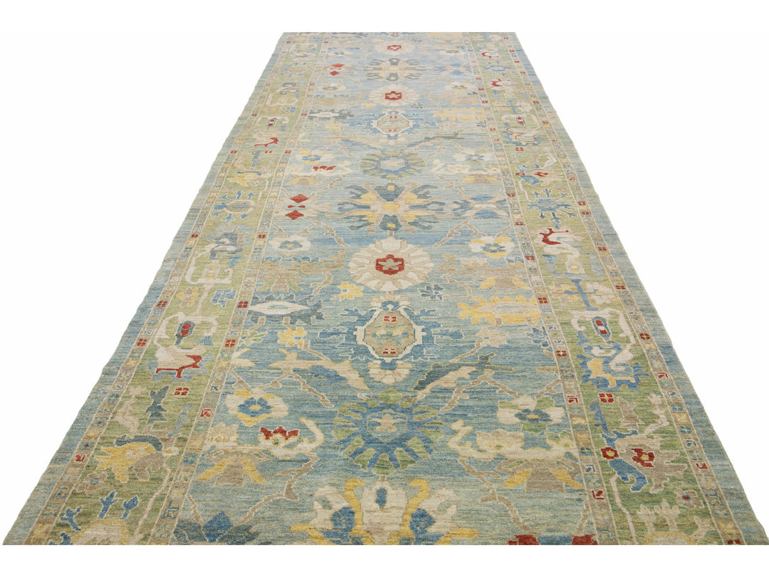 Modern Sultanabad Wool Runner 7 X 26