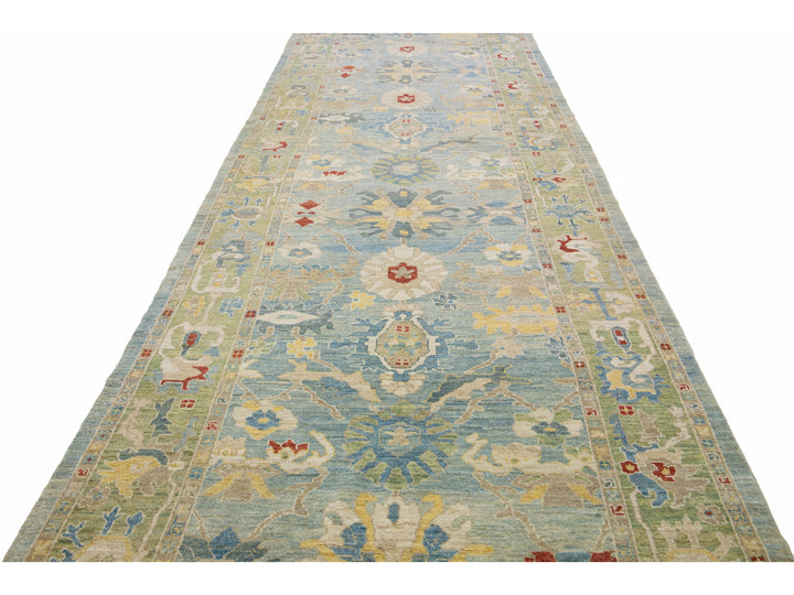 Modern Sultanabad Wool Runner 7 X 26