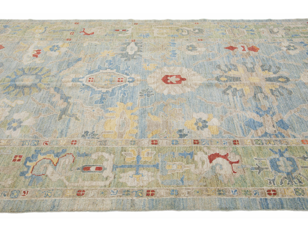 Modern Sultanabad Wool Runner 7 X 26