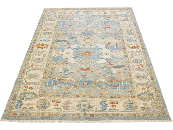Modern Sultanabad Wool Rug 7 X 10