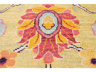 New Contemporary Oushak Colorful Wool Rug 12 X 16