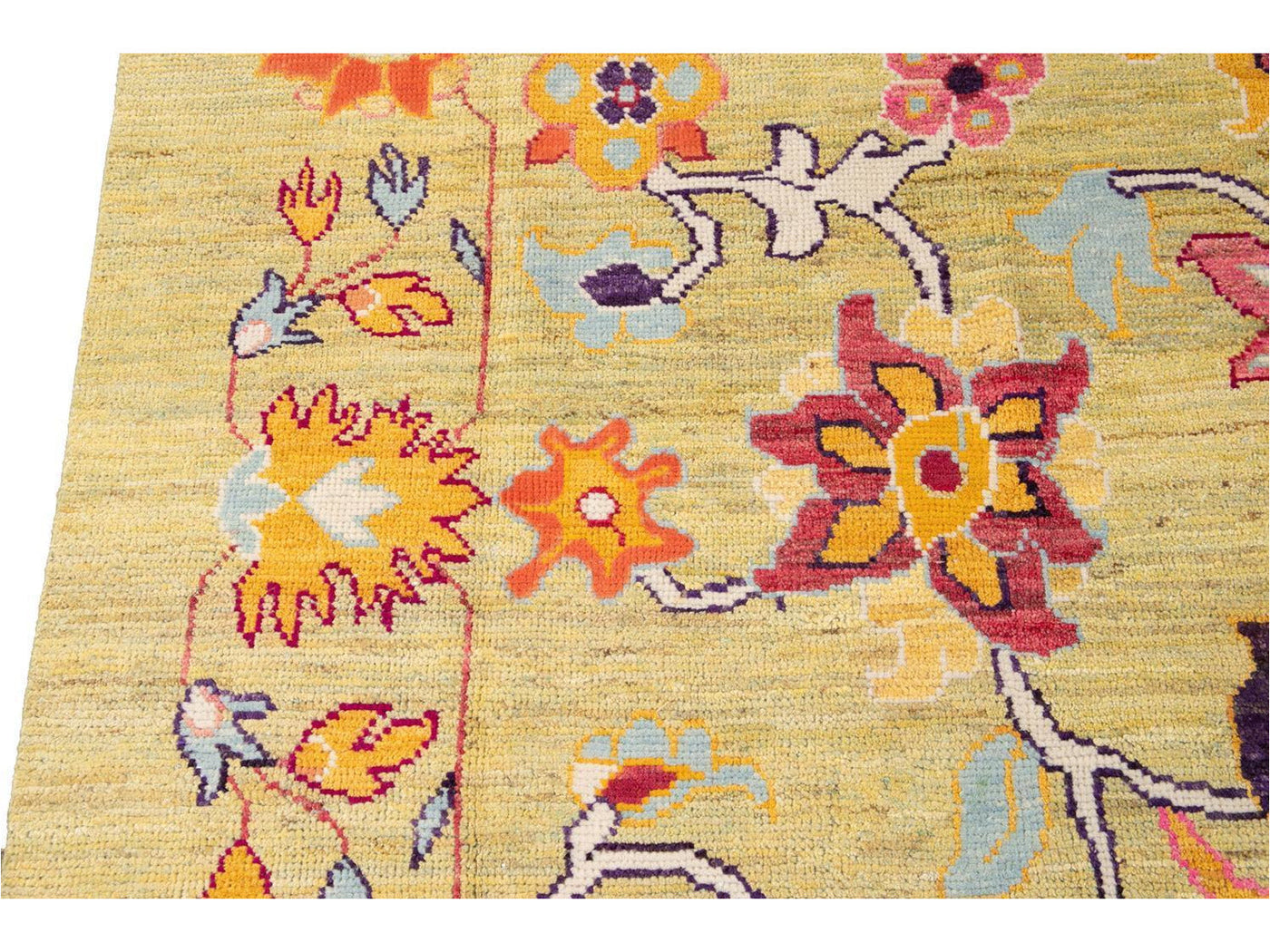 New Contemporary Oushak Colorful Wool Rug 12 X 16