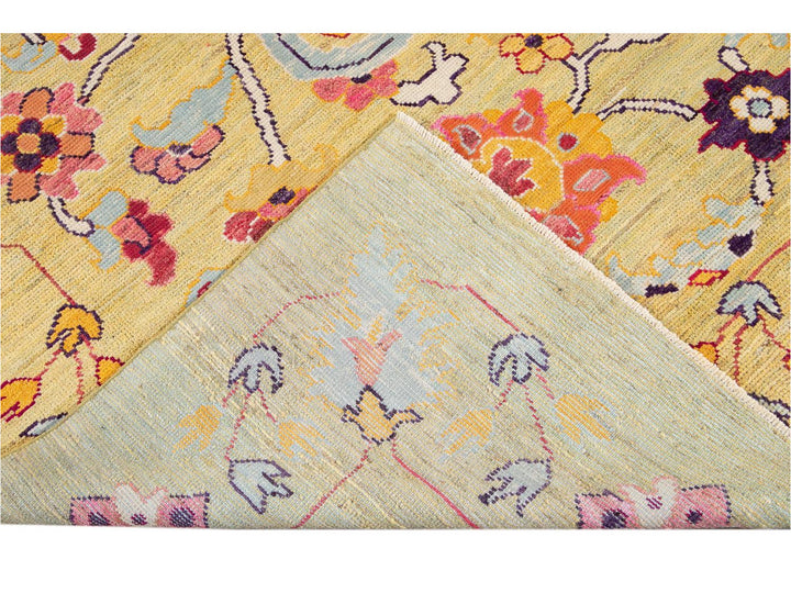 New Contemporary Oushak Colorful Wool Rug 12 X 16
