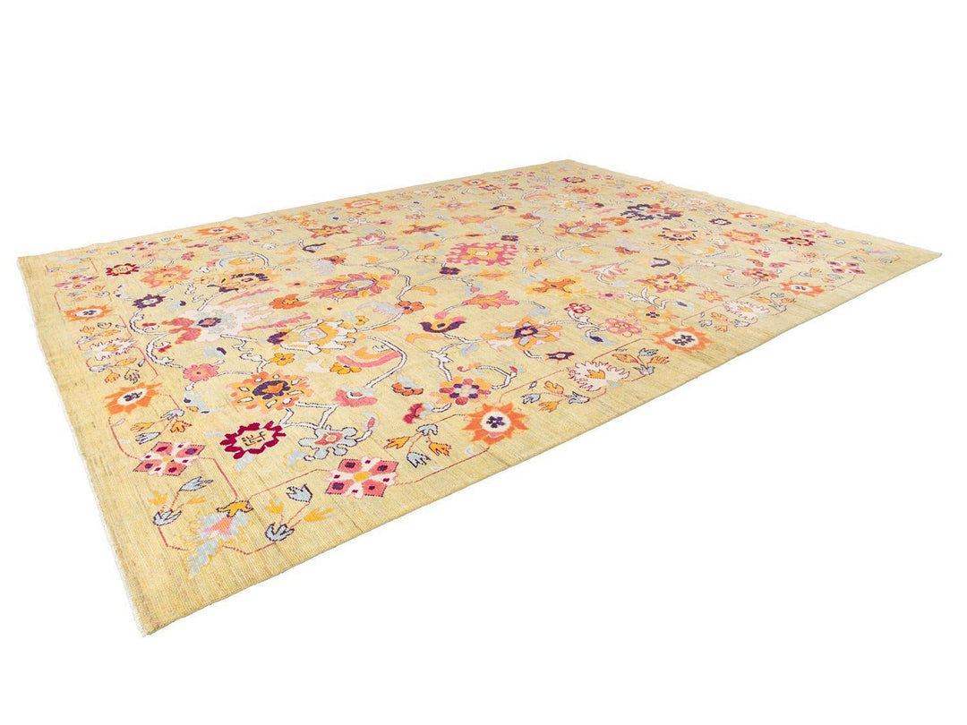 New Contemporary Oushak Colorful Wool Rug 12 X 16
