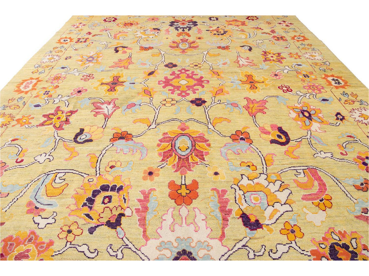 New Contemporary Oushak Colorful Wool Rug 12 X 16