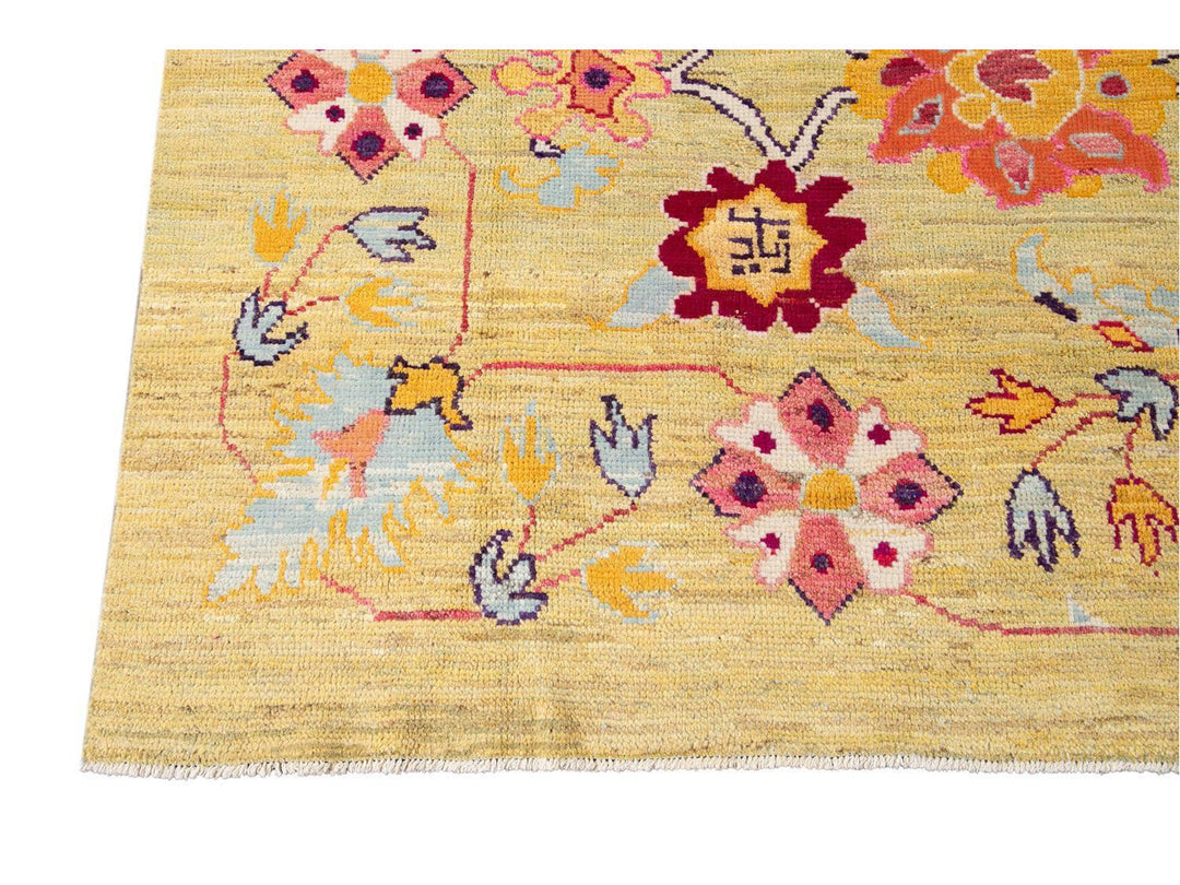 New Contemporary Oushak Colorful Wool Rug 12 X 16