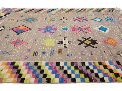 Modern Moroccan Wool Rug 9 X 13