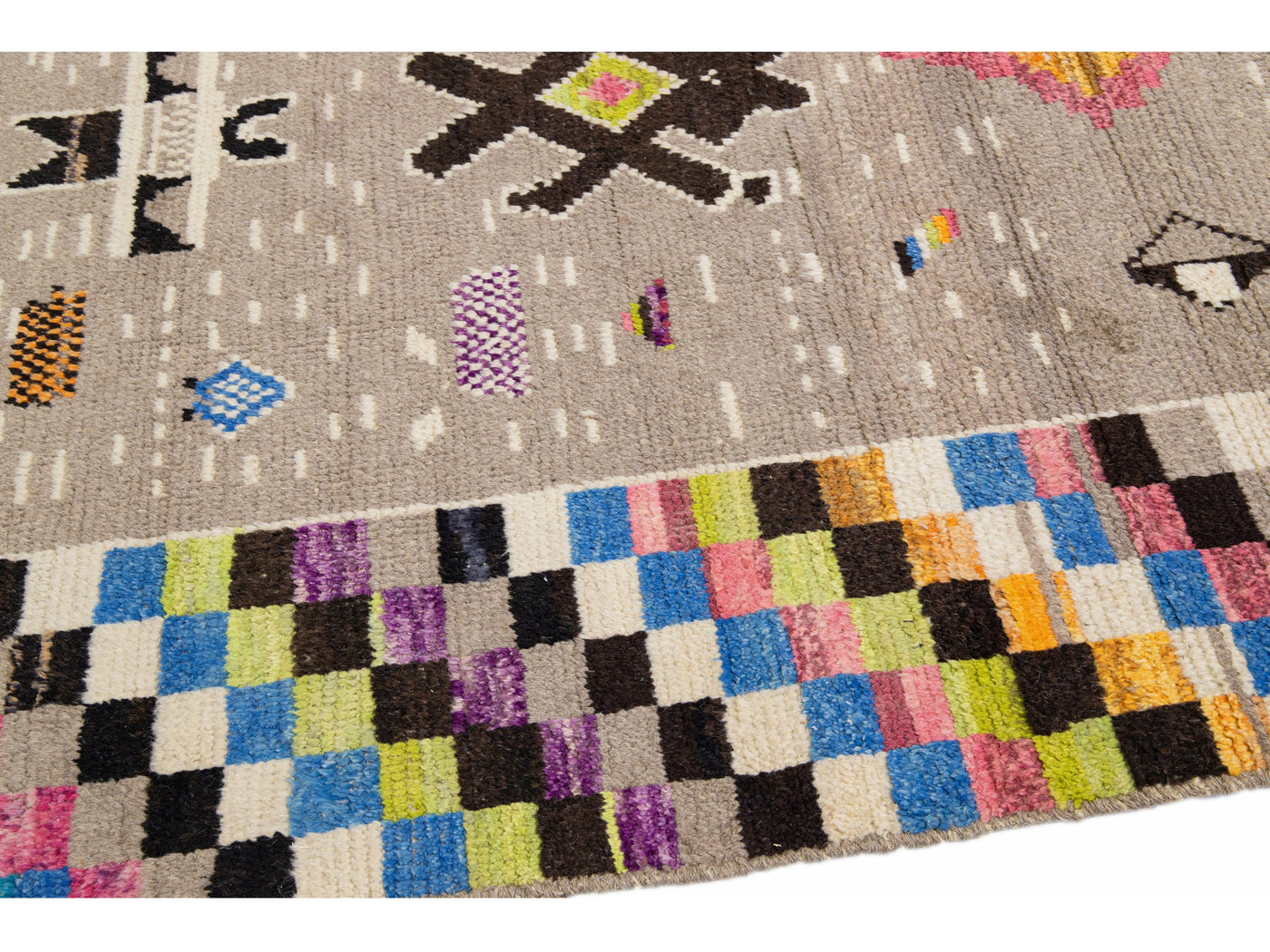 Modern Moroccan Wool Rug 9 X 13