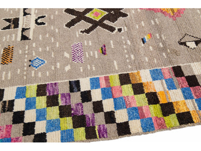 Modern Moroccan Wool Rug 9 X 13