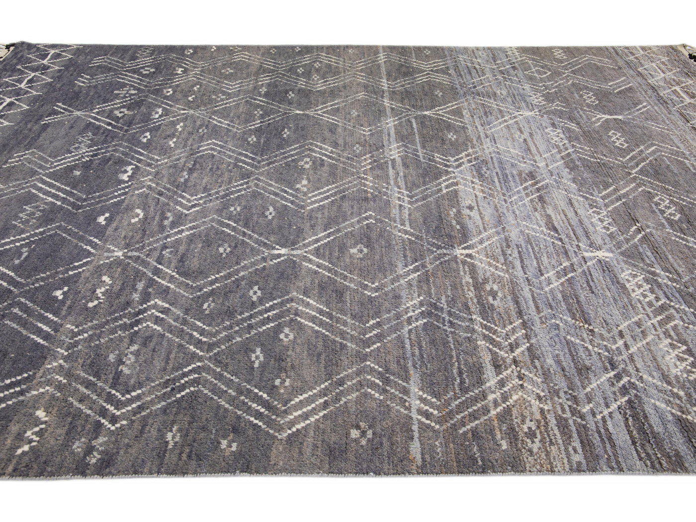 Modern Moroccan Wool Rug 9 X 13