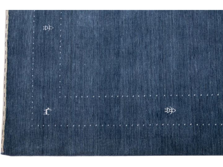 Modern Gabbeh Wool Rug 9 X 12