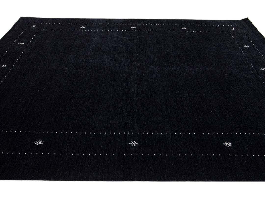 Modern Gabbeh Wool Rug 9 X 12