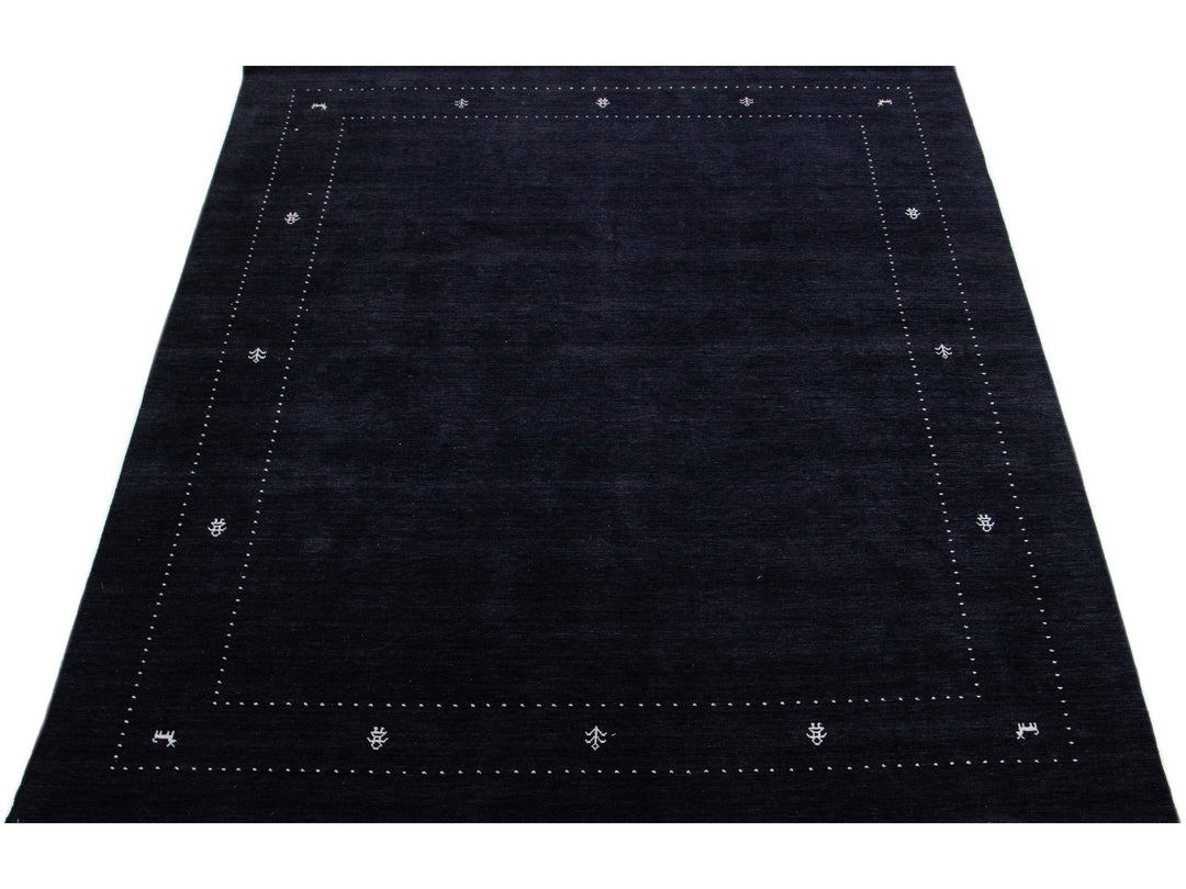 Modern Gabbeh Wool Rug 9 X 12