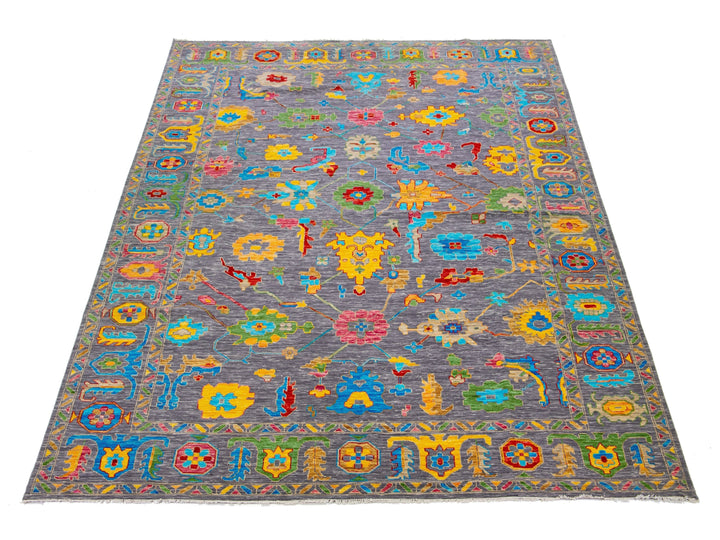 Modern Oushak Wool Rug 12 X 18