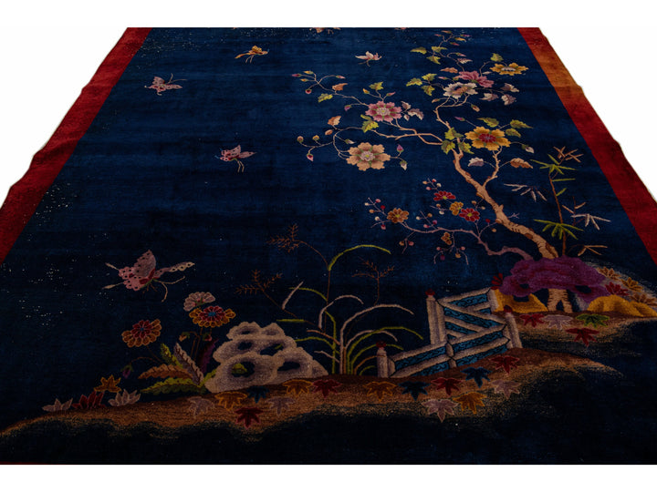 Antique Art Deco Chinese Rug 9 X 12