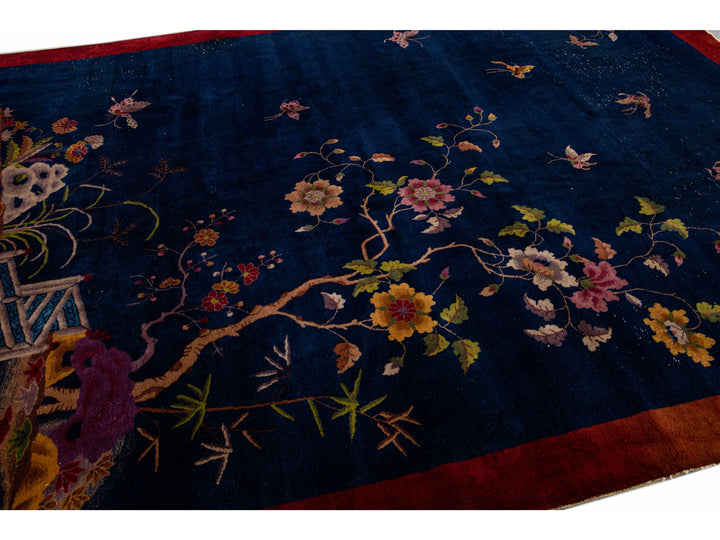 Antique Art Deco Chinese Rug 9 X 12