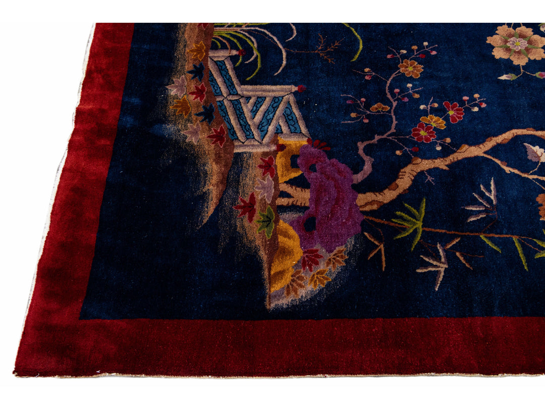 Antique Art Deco Chinese Rug 9 X 12