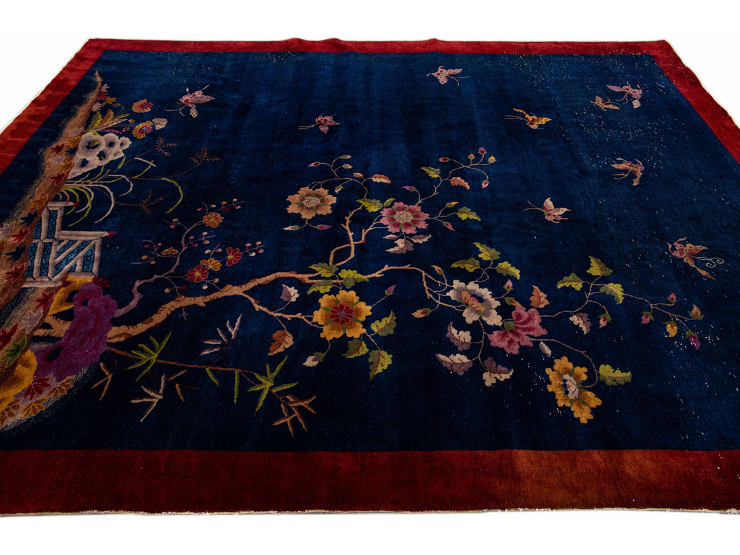 Antique Art Deco Chinese Rug 9 X 12