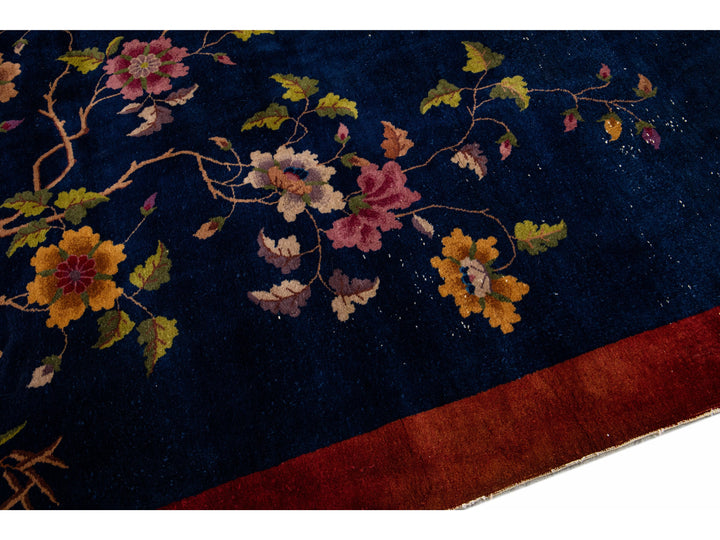 Antique Art Deco Chinese Rug 9 X 12