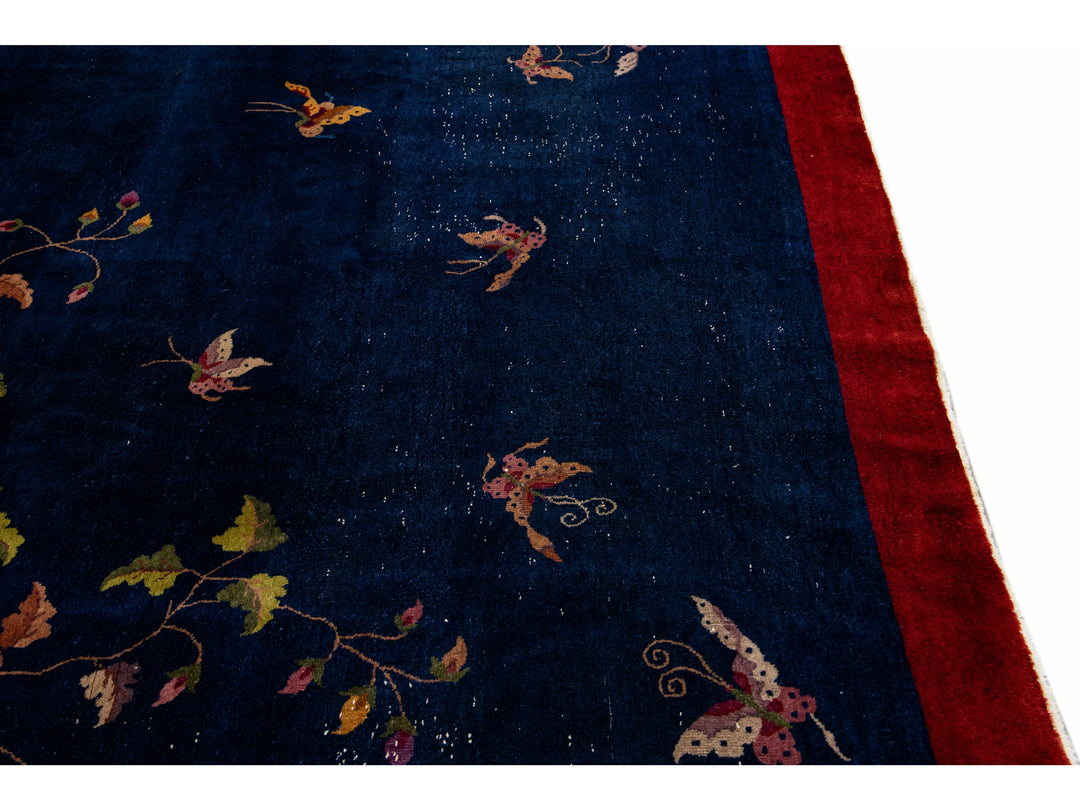 Antique Art Deco Chinese Rug 9 X 12