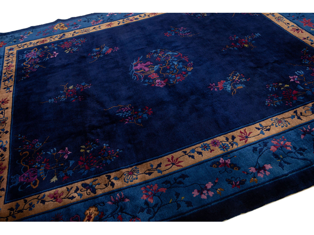 Antique Chinese Peking Wool Rug 8 X 10