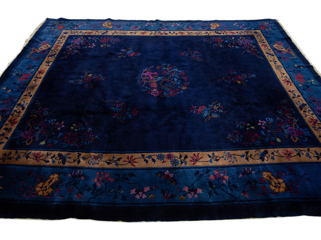 Antique Chinese Peking Wool Rug 8 X 10