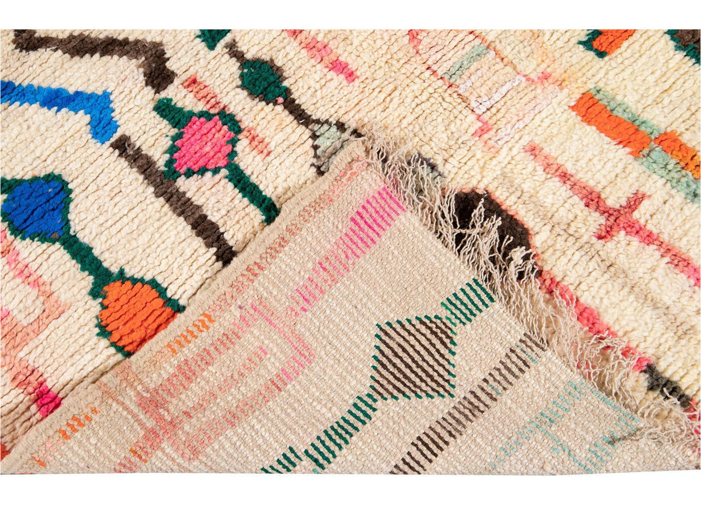 Vintage Azilal Moroccan Wool Rug 5 X 8