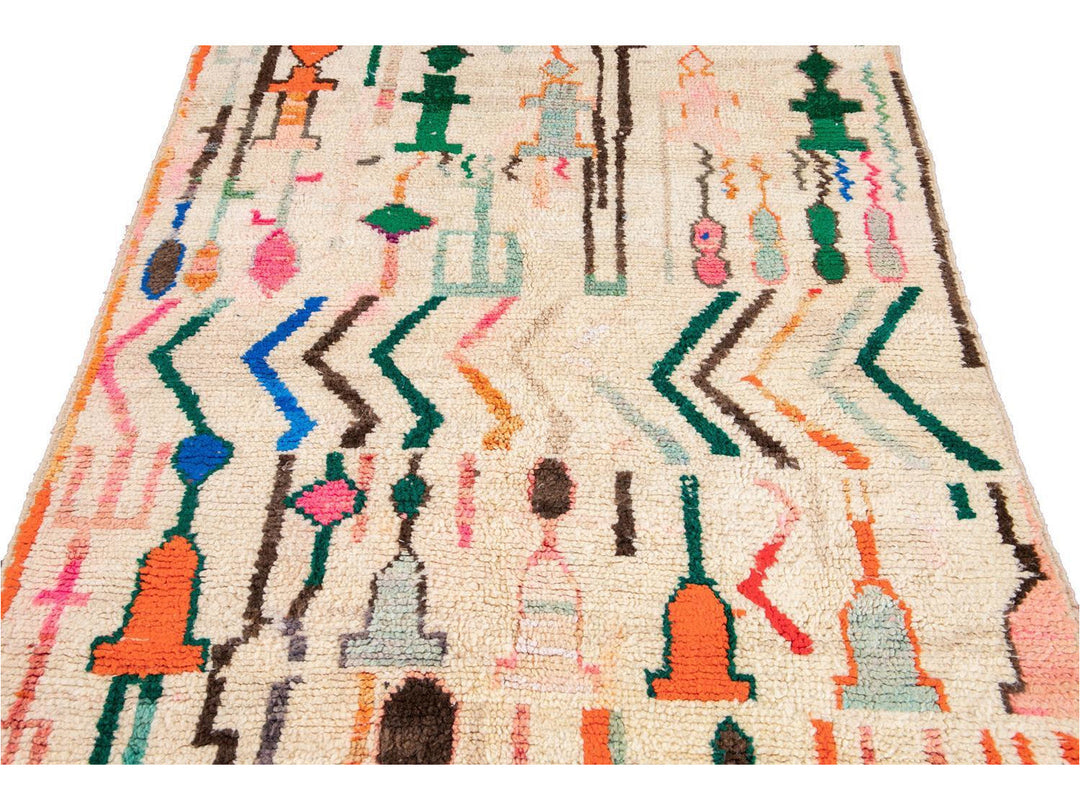 Vintage Azilal Moroccan Wool Rug 5 X 8