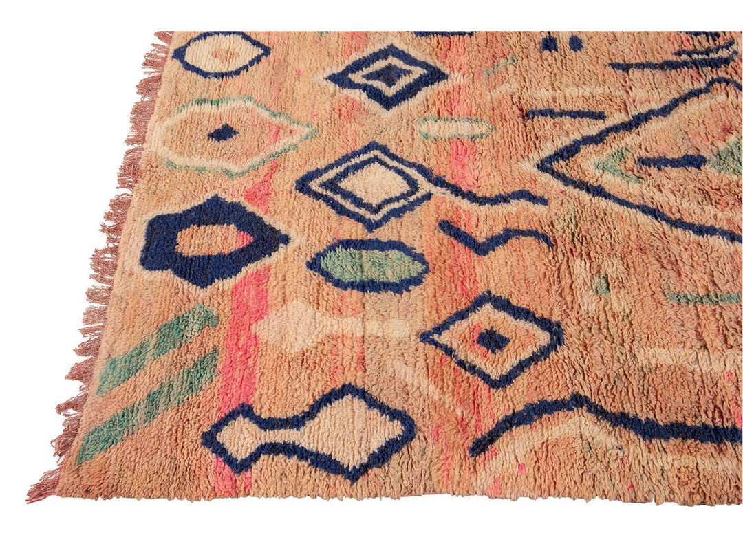 Vintage Azilal Moroccan Wool Rug 5 X 8