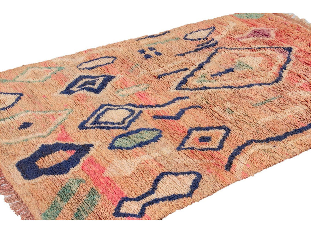 Vintage Azilal Moroccan Wool Rug 5 X 8