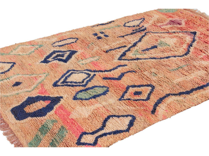 Vintage Azilal Moroccan Wool Rug 5 X 8