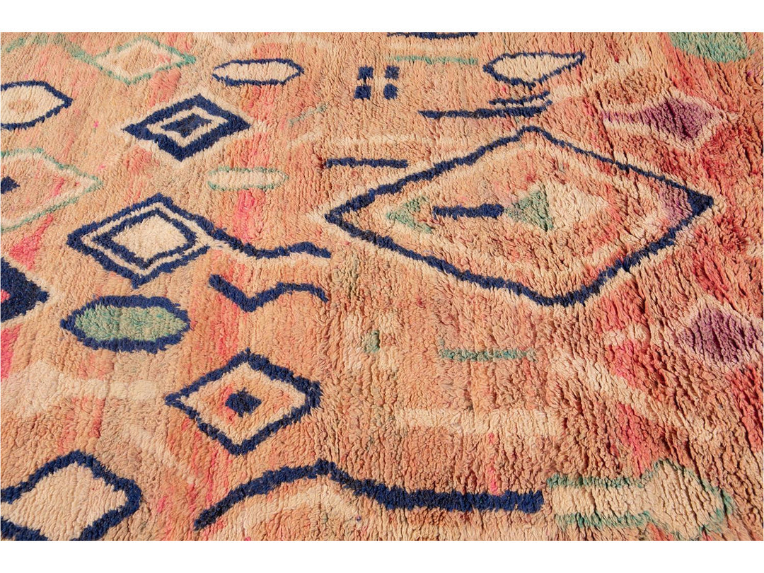 Vintage Azilal Moroccan Wool Rug 5 X 8