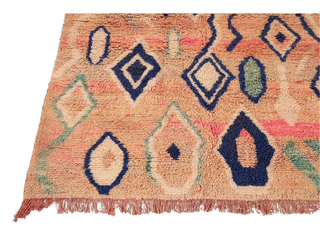 Vintage Azilal Moroccan Wool Rug 5 X 8