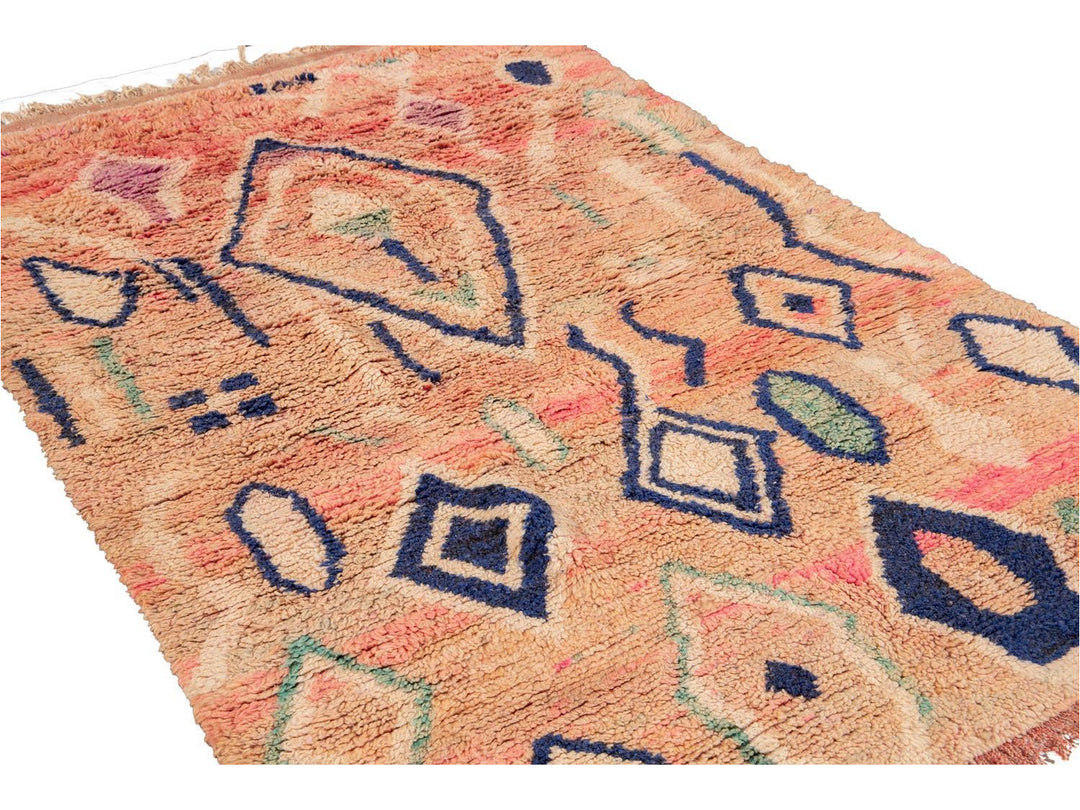 Vintage Azilal Moroccan Wool Rug 5 X 8