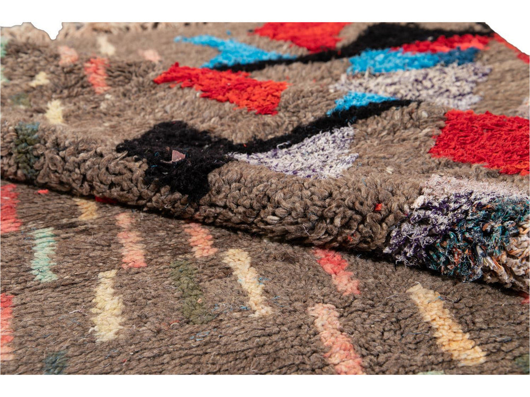 Vintage Boujad Moroccan Wool Rug 5 X 8