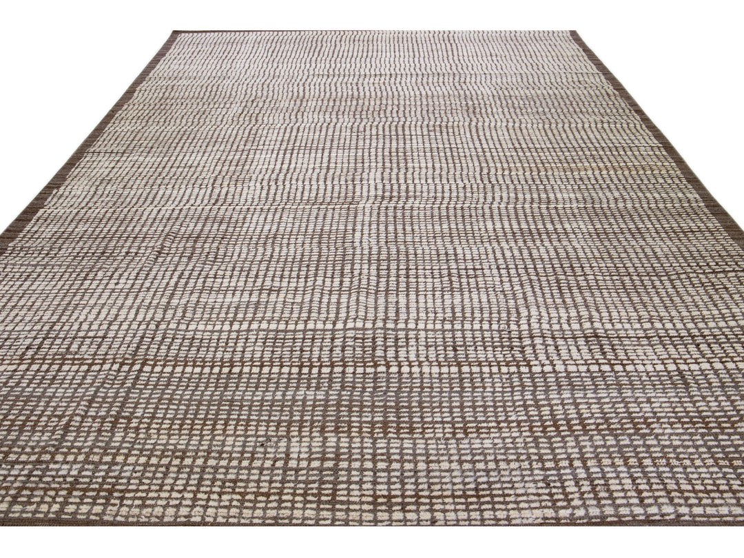 Modern Moroccan Wool Rug 11 X 15