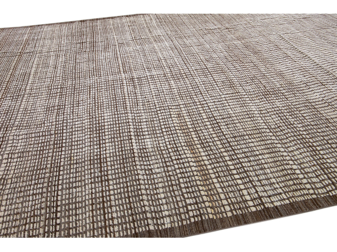 Modern Moroccan Wool Rug 11 X 15