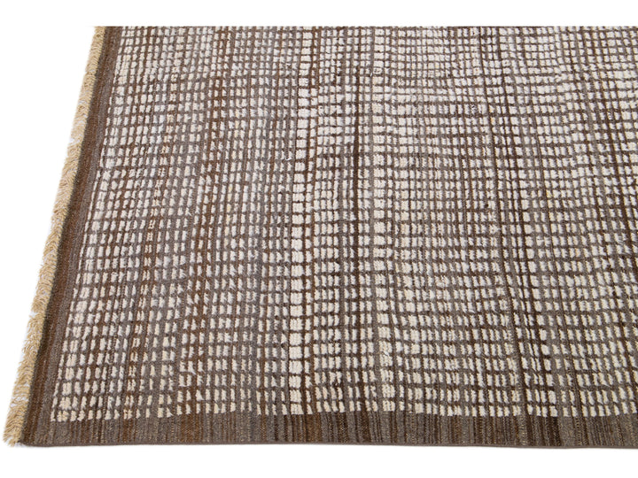 Modern Moroccan Wool Rug 11 X 15