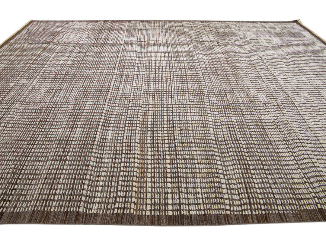 Modern Moroccan Wool Rug 11 X 15