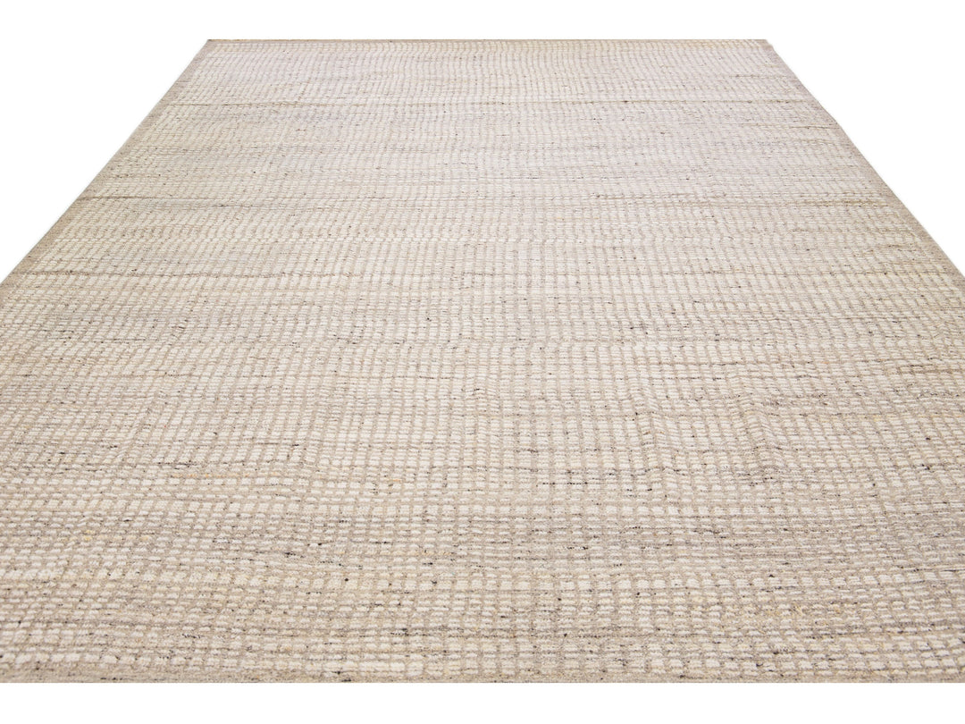 Modern Moroccan Wool Rug 10 X 14