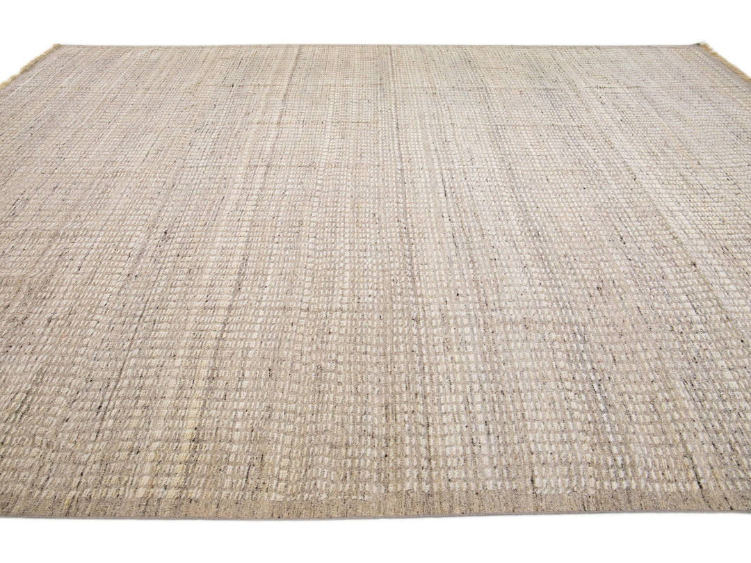 Modern Moroccan Wool Rug 10 X 14