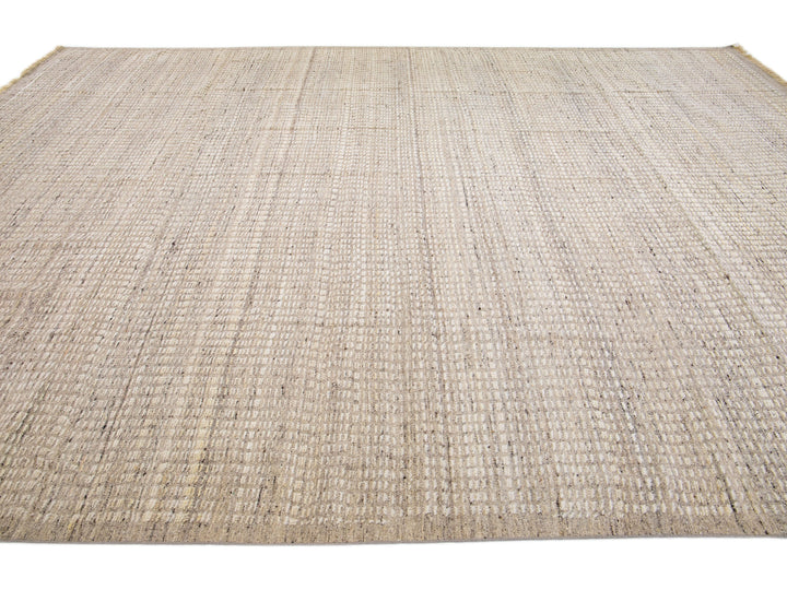 Modern Moroccan Wool Rug 10 X 14