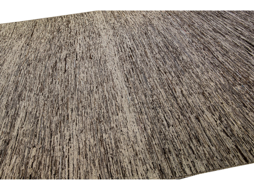 Modern Moroccan Wool Rug 10 X 14