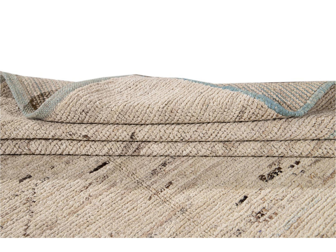 Modern Moroccan-Style Wool Rug 5 X 8